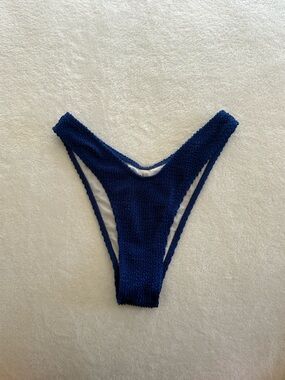 Blue Thong Bikini Bottoms. Size Small.